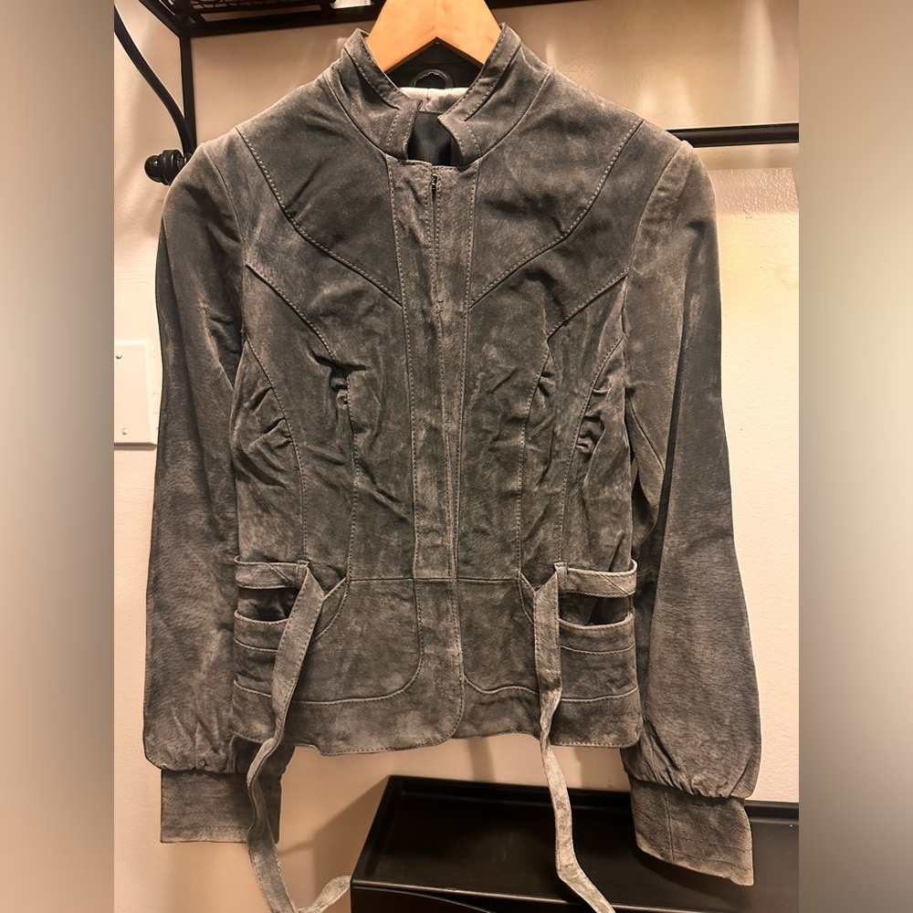 Vintage genuine suede leather jacket